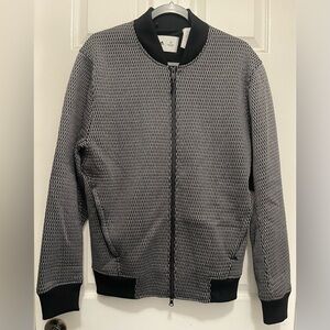 ADIDAS x REIGNING CHAMP Black Gray Spacer Mesh Bomber Jacket - Sz S